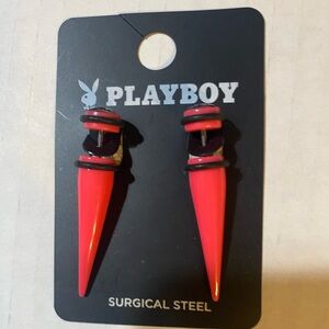 NEW PLAYBOY Bunny Pink Spike Earrings